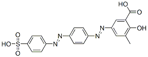 3-methyl-5-[[4-[(4-sulphophenyl)azo]phenyl]azo]salicylic acid Struktur