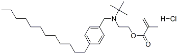 2-[(1,1-dimethylethyl)[(4-dodecylphenyl)methyl]amino]ethyl methacrylate hydrochloride Struktur