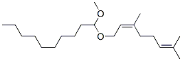 (Z)-1-[(3,7-dimethyl-2,6-octadienyl)oxy]-1-methoxydecane Struktur