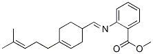 methyl 2-[[[4-(4-methyl-3-pentenyl)-3-cyclohexen-1-yl]methylene]amino]benzoate Struktur