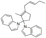 1,1'-[2-methyl-3-(pent-2-enyl)-2-cyclopenten-1-ylidene]bis(1H-indole) Struktur