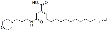 2-[2-[(3-morpholinopropyl)amino]-2-oxoethyl]tetradecenoic acid monohydrochloride Struktur