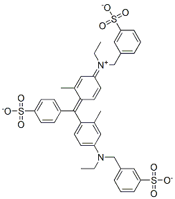 dihydrogen (ethyl)[4-[alpha-[4-[ethyl(3-sulphonatobenzyl)amino]-o-tolyl]-4-sulphonatobenzylidene]-3-methylcyclohexa-2,5-dien-1-ylidene](3-sulphonatobenzyl)ammonium Struktur