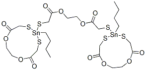 ethylene bis[[(8-butyl-5,11-dioxo-1,4-dioxa-7,9-dithia-8-stannacycloundec-8-yl)thio]acetate] Struktur