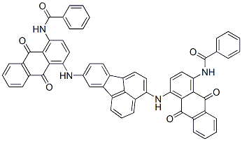 N,N'-[fluoranthene-3,8-diylbis[imino(9,10-dihydro-9,10-dioxoanthracene-4,1-diyl)]]bis(benzamide) Struktur