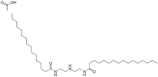 N,N'-(iminodiethylene)bispalmitamide monoacetate Struktur