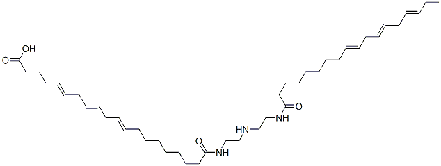 N,N'-(iminodiethylene)bis(octadeca-9,12,15-trienamide) monoacetate Struktur