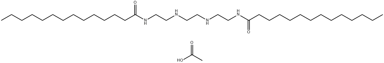 N,N'-[ethylenebis(iminoethylene)]bismyristamide monoacetate Struktur