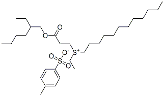 dodecylethyl[3-[(2-ethylhexyl)oxy]-3-oxopropyl]sulphonium toluene-p-sulphonate Struktur