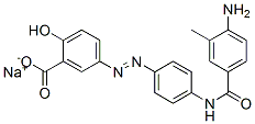 sodium 5-[[4-[(4-amino-3-methylbenzoyl)amino]phenyl]azo]salicylate  Struktur