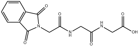 N-[N-[(1,3-dihydro-1,3-dioxo-2H-isoindol-2-yl)acetyl]glycyl]glycine Struktur