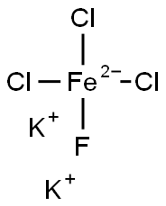 dipotassium trichlorofluoroferrate(2-) Struktur