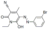 3-Pyridinecarbonitrile,  5-[2-(3-bromophenyl)diazenyl]-1-ethyl-1,2-dihydro-6-hydroxy-4-methyl-2-oxo- Struktur