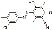 3-Pyridinecarbonitrile,  5-[2-(3-chloro-4-methylphenyl)diazenyl]-1,2-dihydro-6-hydroxy-1,4-dimethyl-2-oxo- Struktur