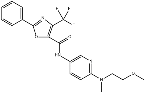 N-[6-[(2-methoxyethyl)methylamino]-3-pyridinyl]-2-phenyl-4-(trifluoromethyl)-5-Oxazolecarboxamide Struktur