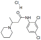 N-(2,4-dichlorophenyl)-beta-methylpiperidin-1-propionamide monohydrochloride Struktur