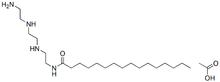 N-[2-[[2-[(2-aminoethyl)amino]ethyl]amino]ethyl]palmitamide monoacetate Struktur