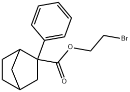 2-bromoethyl 2-phenylbicyclo[2.2.1]heptane-2-carboxylate Struktur