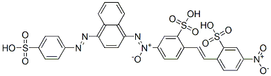 2-[2-(4-nitro-2-sulphophenyl)vinyl]-5-[[4-[(4-sulphophenyl)azo]-1-naphthyl]-NNO-azoxy]benzenesulphonic acid  Struktur