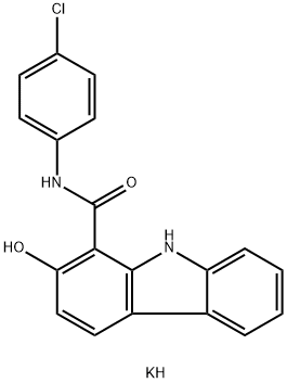 potassium N-(4-chlorophenyl)-2-hydroxy-9H-carbazole-1-carboxamidate Struktur