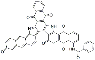 N-(5,6,7,12,17,22,23,24-octahydro-5,7,12,17,22,24-hexaoxonaphth[2',3':6,7]indolo[2,3-c]dinaphtho[2,3-a:2',3'-i]carbazol-1-yl)benzamide Struktur