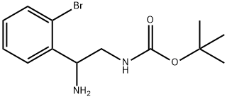 [2-AMINO-2-(2-BROMO-PHENYL)-ETHYL]-CARBAMIC ACID TERT-BUTYL ESTER HYDROCHLORIDE Struktur