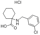 1-(3-CHLORO-BENZYLAMINO)-CYCLOHEXANECARBOXYLIC ACID HYDROCHLORIDE Struktur