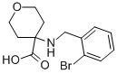 4-[[(2-BROMOPHENYL)METHYL]AMINO]TETRAHYDRO-2H-PYRAN-4-CARBOXYLIC ACID Struktur