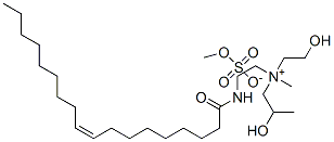 (Z)-2-hydroxypropyl(2-hydroxyethyl)methyl[2-[(1-oxo-9-octadecenyl)amino]ethyl]ammonium methyl sulphate Struktur