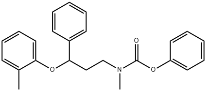 phenyl methyl[3-(2-methylphenoxy)-3-phenylpropyl]-carbamate Struktur