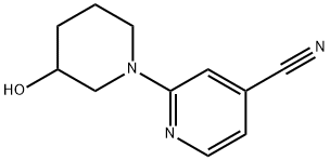 3-Hydroxy-3,4,5,6-tetrahydro-2H-[1,2']bipyridinyl-4'-carbonitrile, 98+% C11H13N3O, MW: 203.24 Struktur