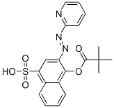 2-(2-pyridylazo)-4-sulpho-1-naphthyl pivalate Struktur