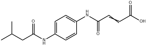 (E)-4-{4-[(3-METHYLBUTANOYL)AMINO]ANILINO}-4-OXO-2-BUTENOIC ACID Struktur