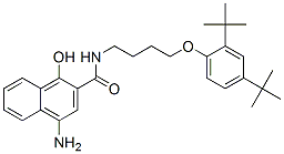 4-amino-N-[4-[2,4-bis(1,1-dimethylethyl)phenoxy]butyl]-1-hydroxynaphthalene-2-carboxamide Struktur