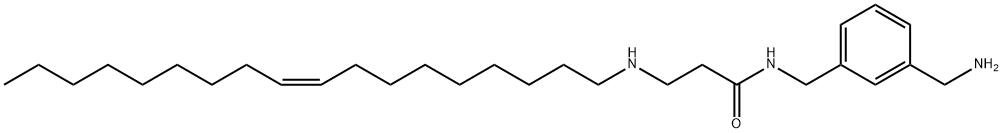 (Z)-N-[[3-(aminomethyl)phenyl]methyl]-3-(9-octadecenylamino)propionamide Struktur