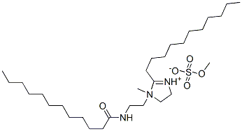 4,5-dihydro-1-methyl-1-[2-[(1-oxododecyl)amino]ethyl]-2-undecyl-1H-imidazolium methyl sulphate Struktur