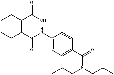 2-({4-[(DIPROPYLAMINO)CARBONYL]ANILINO}CARBONYL)-CYCLOHEXANECARBOXYLIC ACID Struktur