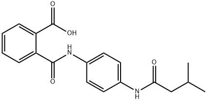 2-({4-[(3-METHYLBUTANOYL)AMINO]ANILINO}CARBONYL)-BENZOIC ACID Struktur