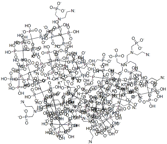 undecapotassium hydrogen [ethane-1,2-diylbis[[(phosphonatomethyl)imino]ethane-2,1-diylnitrilobis(methylene)]]tetrakisphosphonate Struktur