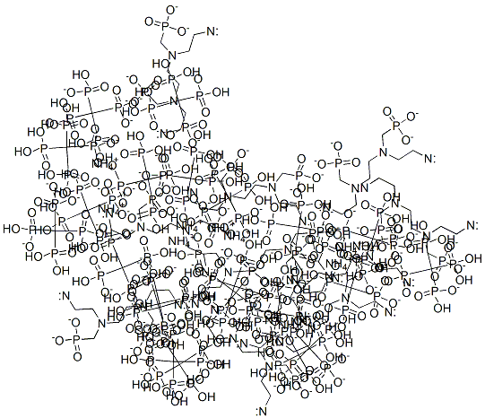 undecaammonium hydrogen [ethane-1,2-diylbis[[(phosphonatomethyl)imino]ethane-2,1-diylnitrilobis(methylene)]]tetrakisphosphonate Struktur