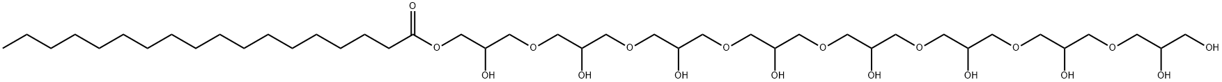 2,6,10,14,18,22,26,30,31-nonahydroxy-4,8,12,16,20,24,28-heptaoxahentriacontyl stearate Struktur