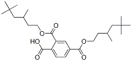 bis(3,5,5-trimethylhexyl) hydrogen benzene-1,2,4-tricarboxylate Struktur