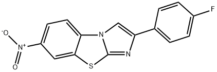 2-(4-FLUOROPHENYL)-7-NITROIMIDAZO[2,1-B]BENZOTHIAZOLE Struktur