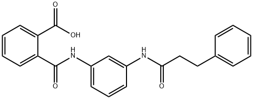 2-({3-[(3-PHENYLPROPANOYL)AMINO]ANILINO}CARBONYL)-BENZOIC ACID Struktur