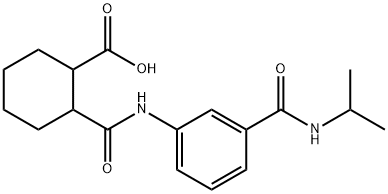 2-({3-[(ISOPROPYLAMINO)CARBONYL]ANILINO}CARBONYL)-CYCLOHEXANECARBOXYLIC ACID Struktur