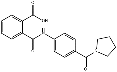 2-{[4-(1-PYRROLIDINYLCARBONYL)ANILINO]-CARBONYL}BENZOIC ACID Struktur