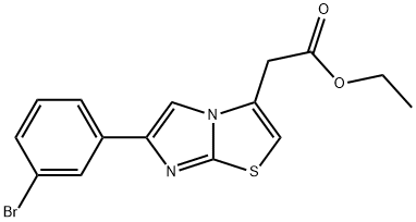 6-(3-BROMOPHENYL)IMIDAZO[2,1-B]THIAZOLE-3-ACETIC ACID ETHYL ESTER Struktur