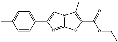 3-METHYL-6-(4-METHYLPHENYL)IMIDAZO[2,1-B]THIAZOLE-2-CARBOXYLIC ACID ETHYL ESTER Struktur