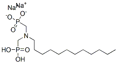 disodium dihydrogen [(dodecylimino)bis(methylene)]bisphosphonate  Struktur