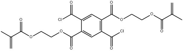 bis[2-[(2-methyl-1-oxoallyl)oxy]ethyl] 2,5-bis(chloroformyl)terephthalate Struktur